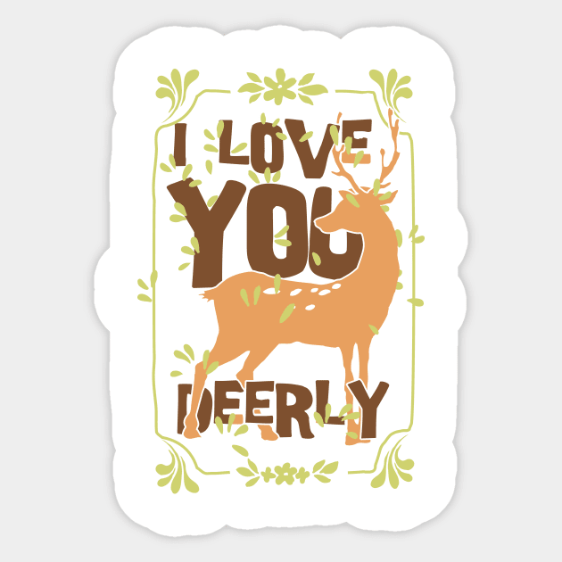 i love you deer Sticker by Shapwac12